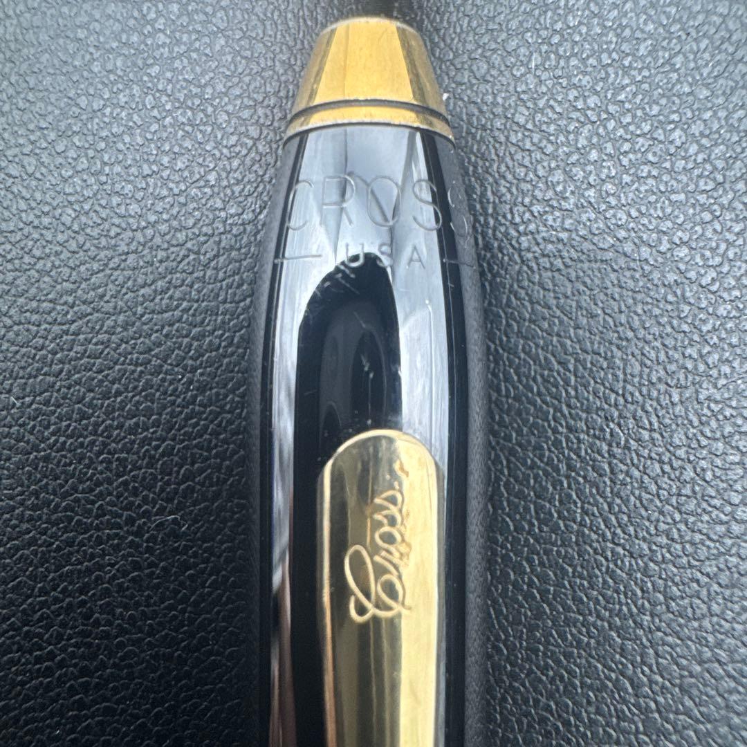 Cross black and gold ballpoint pen body made in the USA with elegant contrast design