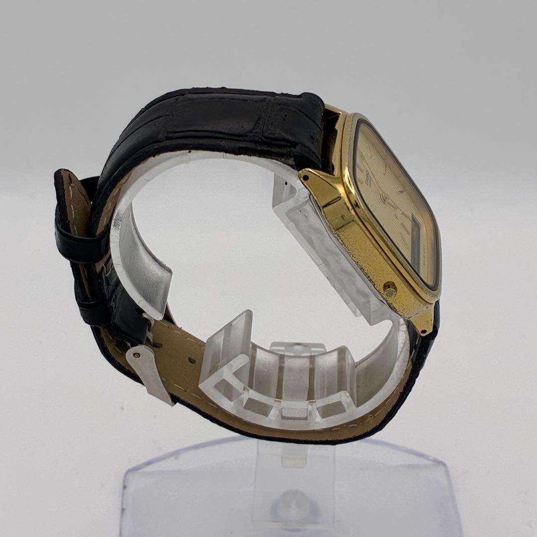 Casio Analog-Digital Wristwatch with New Battery and Gold Dial for Men — Japan Import