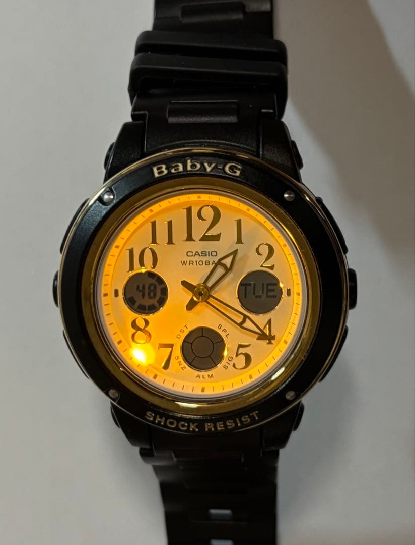 Casio Baby-G BGA-151EF Watch Black and Gold with Shock Resistance — Japan Import