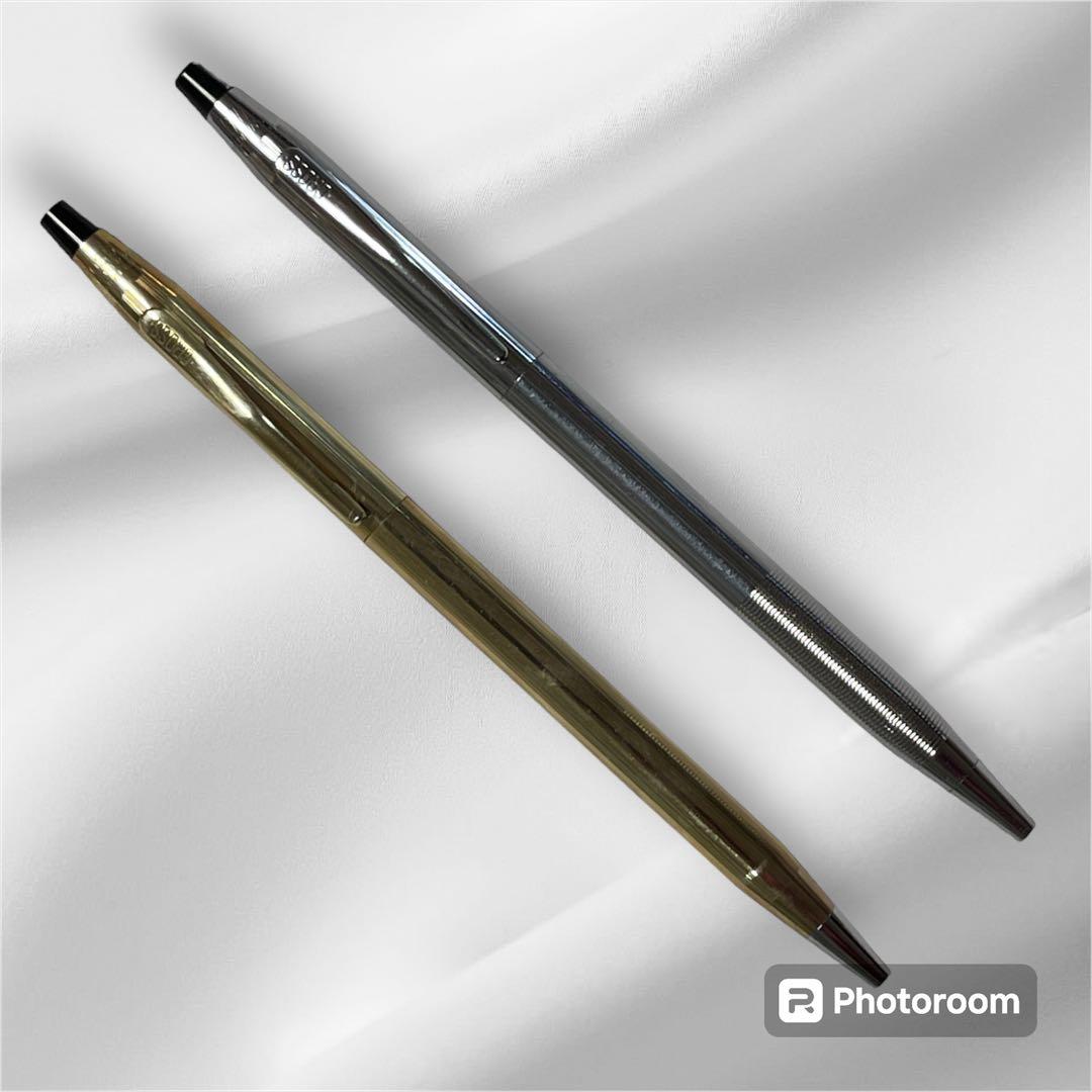 CROSS Gold and Silver Ballpoint Pen Set — Japan Import