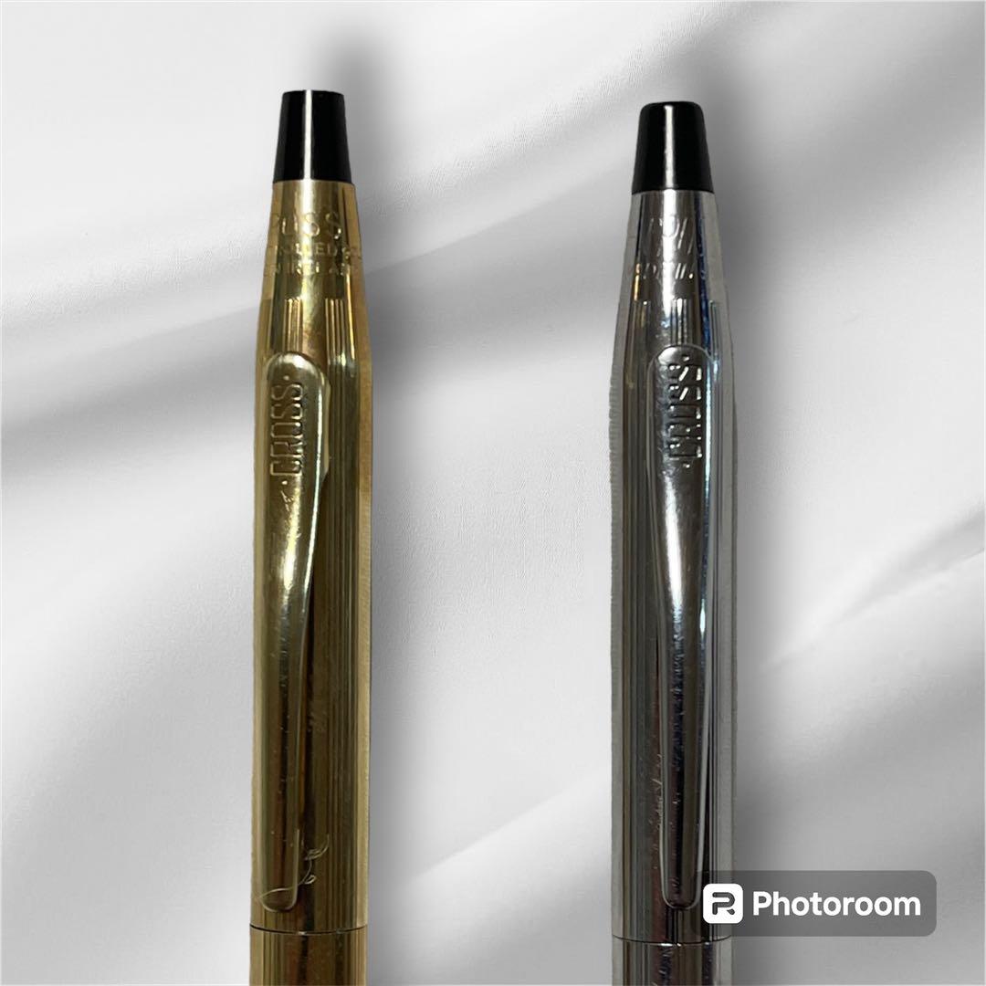 CROSS Gold and Silver Ballpoint Pen Set — Japan Import