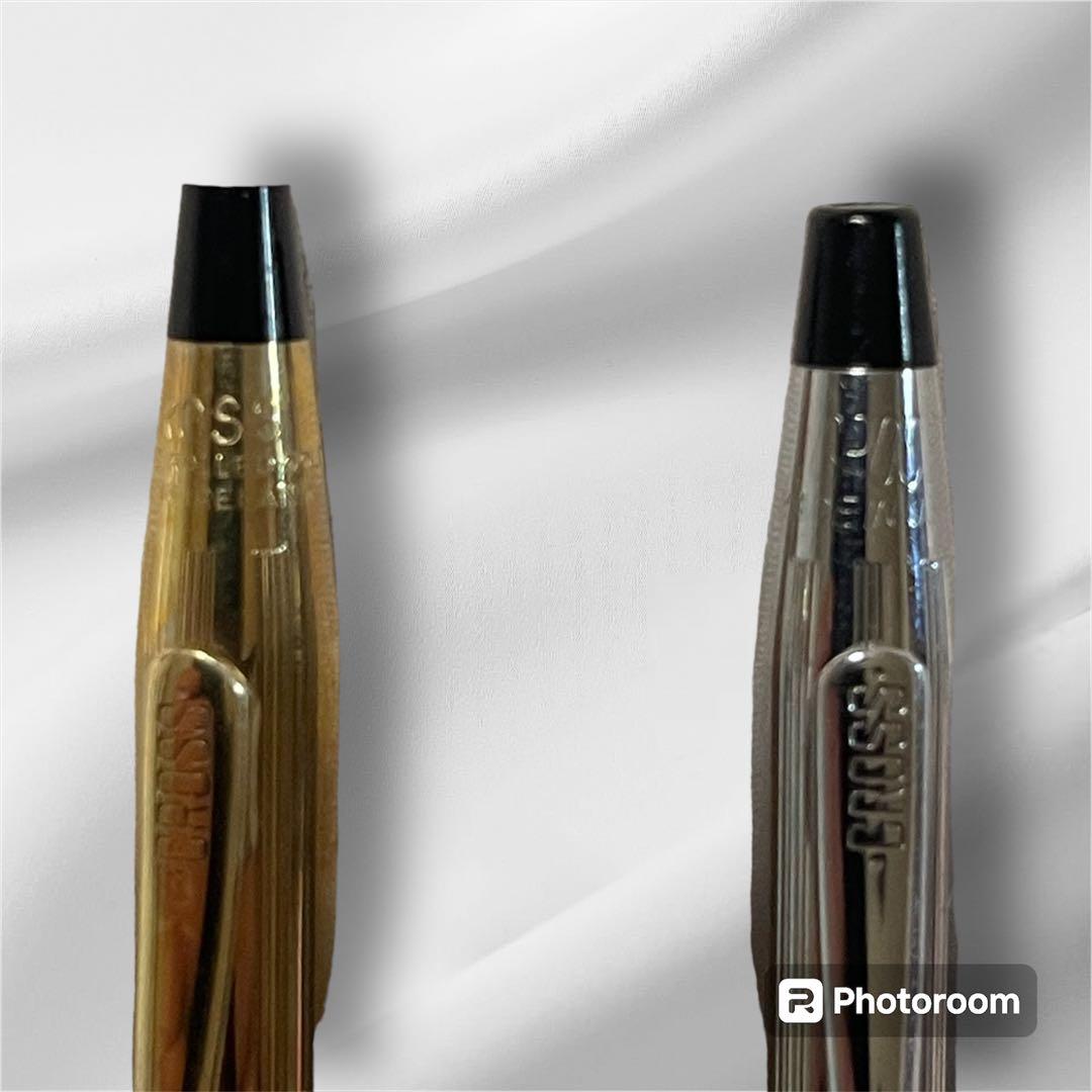 CROSS Gold and Silver Ballpoint Pen Set — Japan Import