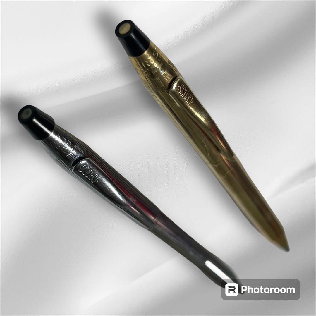 CROSS Gold and Silver Ballpoint Pen Set — Japan Import