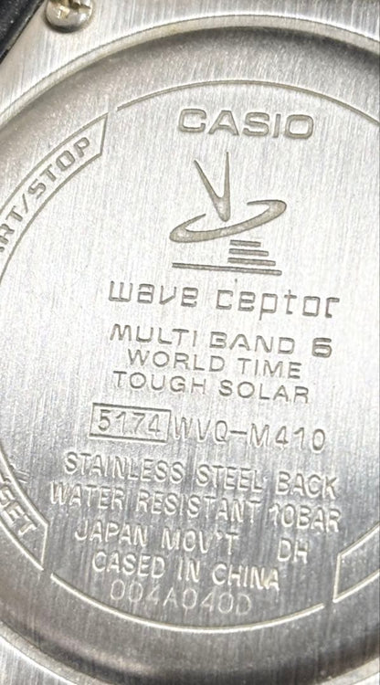 Casio Wave Reactor Solar Radio Wave Watch White Dial