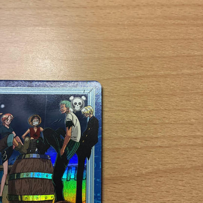 One Piece Hyper Battle Carddass S57 featuring Luffy and Pirate Crew Ship Launching Ceremony