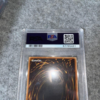 Yugioh Mystic Swordsman LV6 Old Asia Relief card graded PSA9 with visible white spots