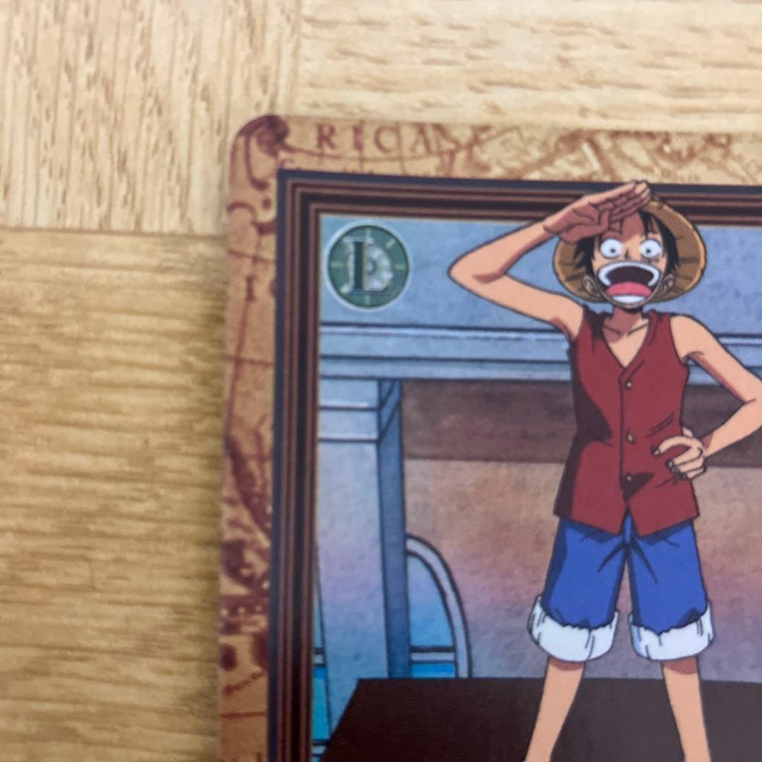 One Piece Carddass Hyper Battle Luffy Pirate King Path game card set from Japan, showing front and back sides