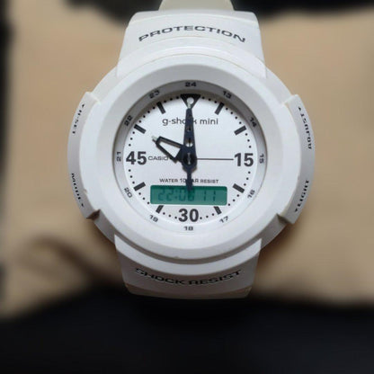 Casio G-Shock Mini GMN-500 Watch White Analog Digital 10 ATM Shock Resistant — Japan Import