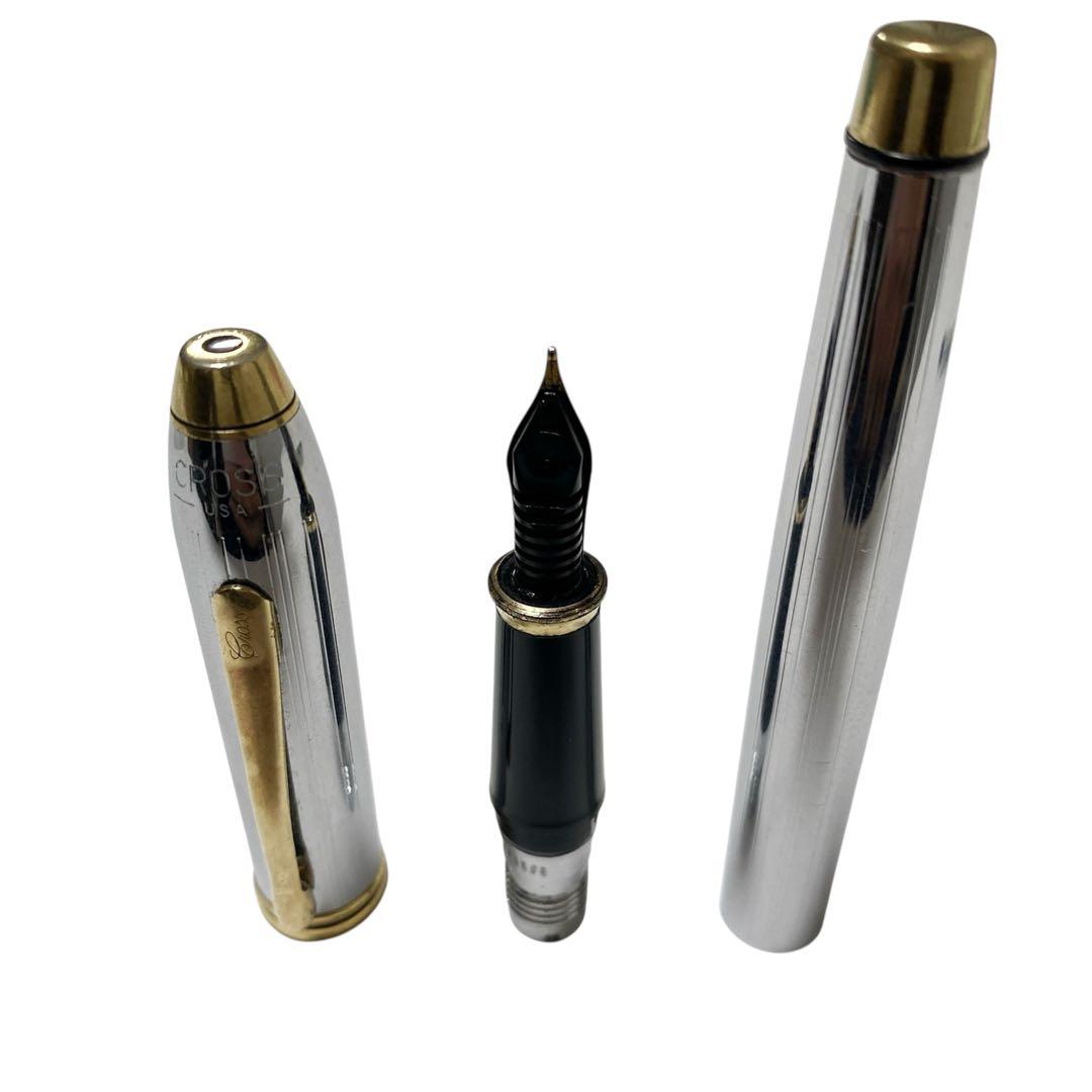 Cross Vintage Fountain Pen with Silver Body and Gold Trim