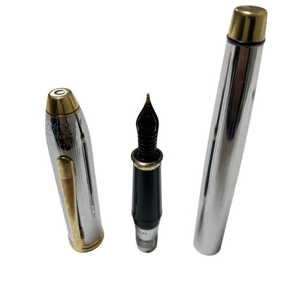 Cross Vintage Fountain Pen with Silver Body and Gold Trim