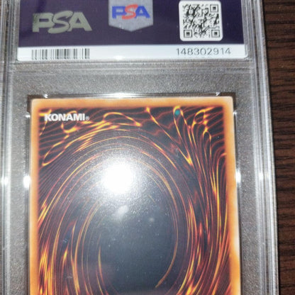 Yugioh Gate Guardian Ultra PSA 8 graded card Japanese import with no noticeable scratches