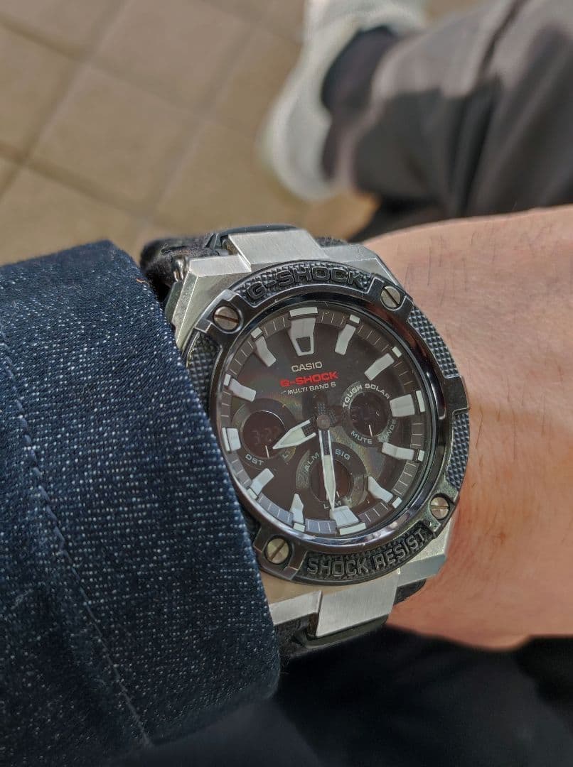 Casio G-Shock GST-W330AC Radio Solar Watch Black Silver — Japan Import