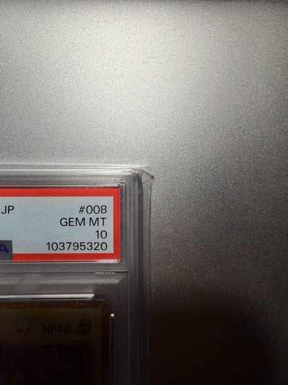 Pokemon Card Classic Pikachu PSA10 graded trading card CLL 008/032 with minor wear visible