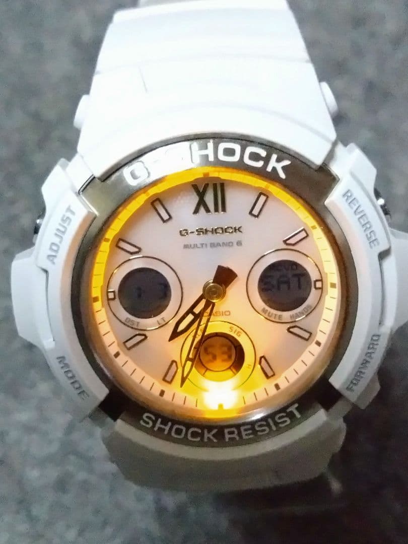 Casio G-Shock Solar Watch AWG-M100SGA-7AJF White and Gold Model — Japan Import