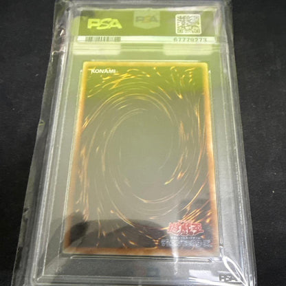 Yugioh PSA10 Dark Magician Gilfardeemon Relief Card from Relief set showing detailed artwork and grade label
