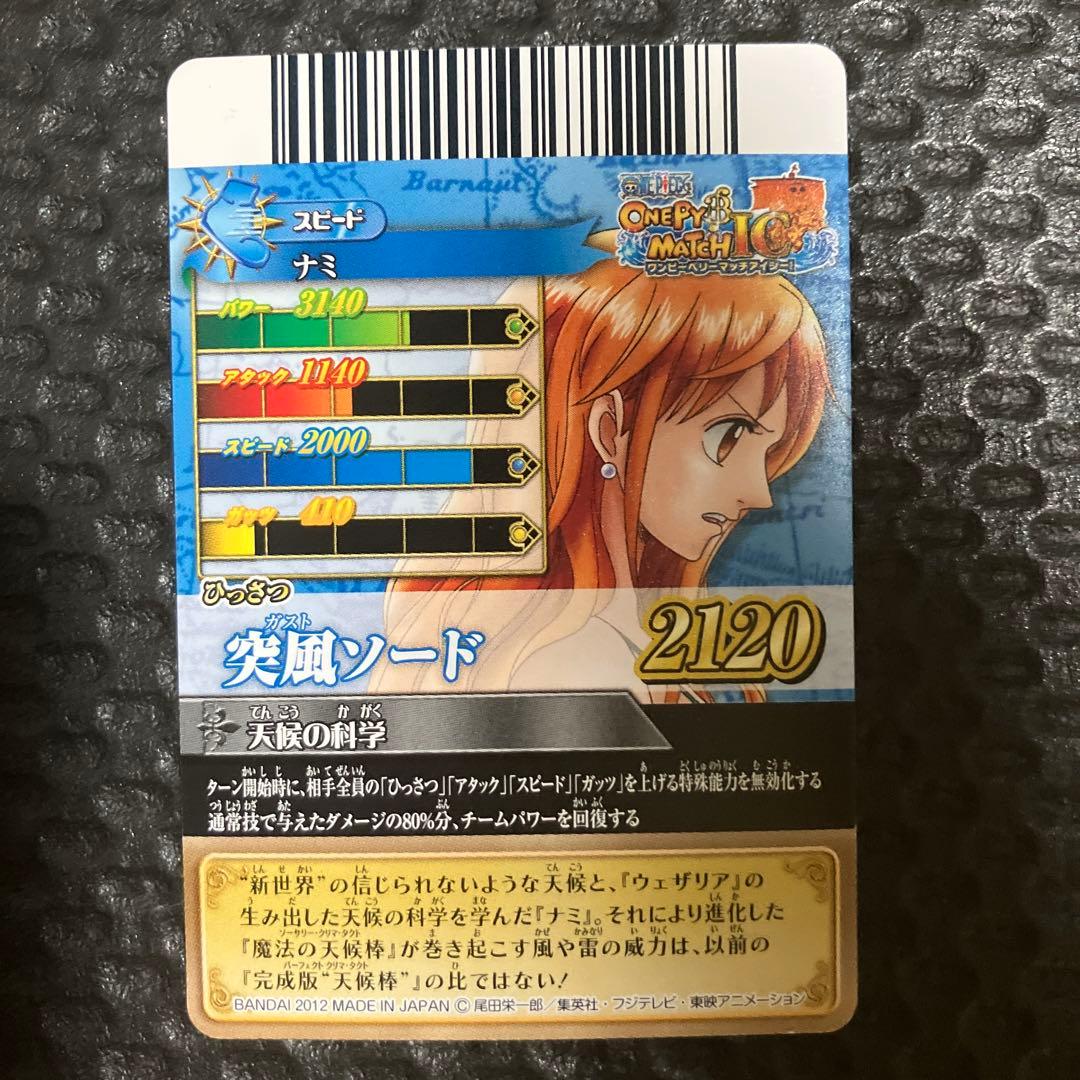One Piece Vera-Match IC Nami Grand Rare trading card model IC3-05 with sleeve and cardboard sheet