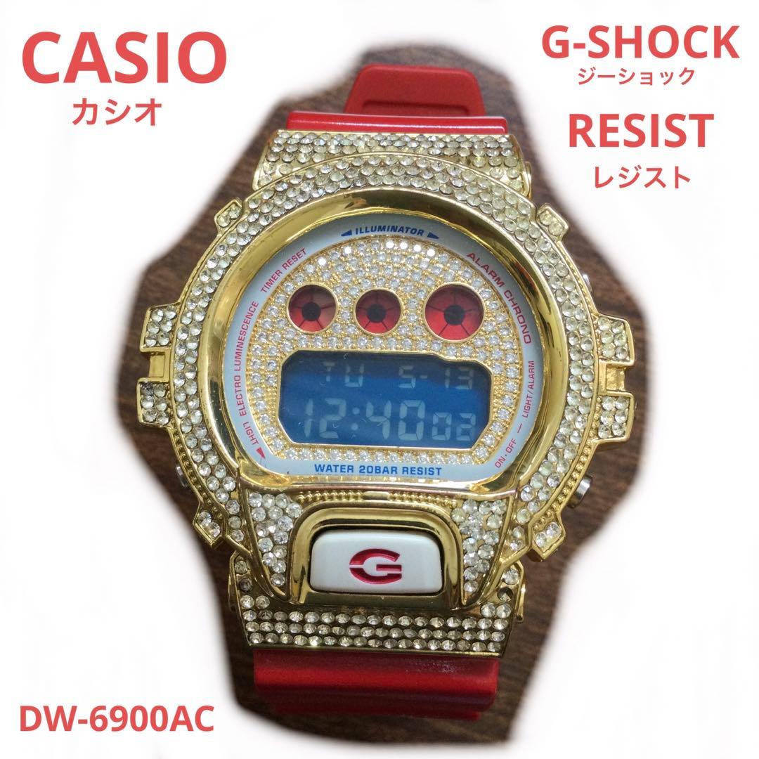Casio G-Shock Resist Digital Watch DW-6900AC with Swarovski Stones