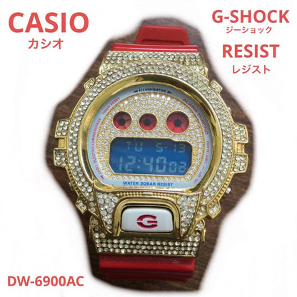 Casio G-Shock Resist Digital Watch DW-6900AC with Swarovski Stones