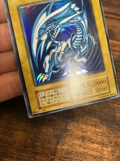 Yu-Gi-Oh Blue-Eyes White Dragon Ultra Rare card from Starter Box displayed