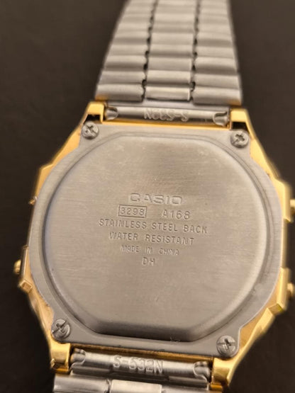 Casio Digital Watch A168 Gold Model Japan Import