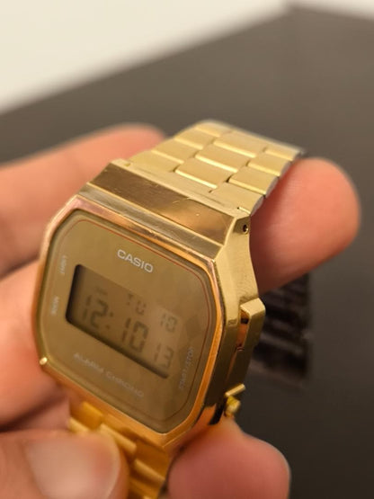 Casio Digital Watch A168 Gold Model Japan Import