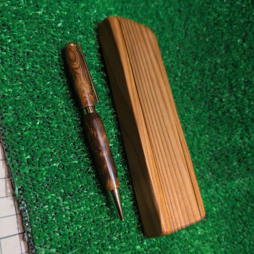 Yaku Sugi Wooden Ballpoint Pen and Custom Case Set