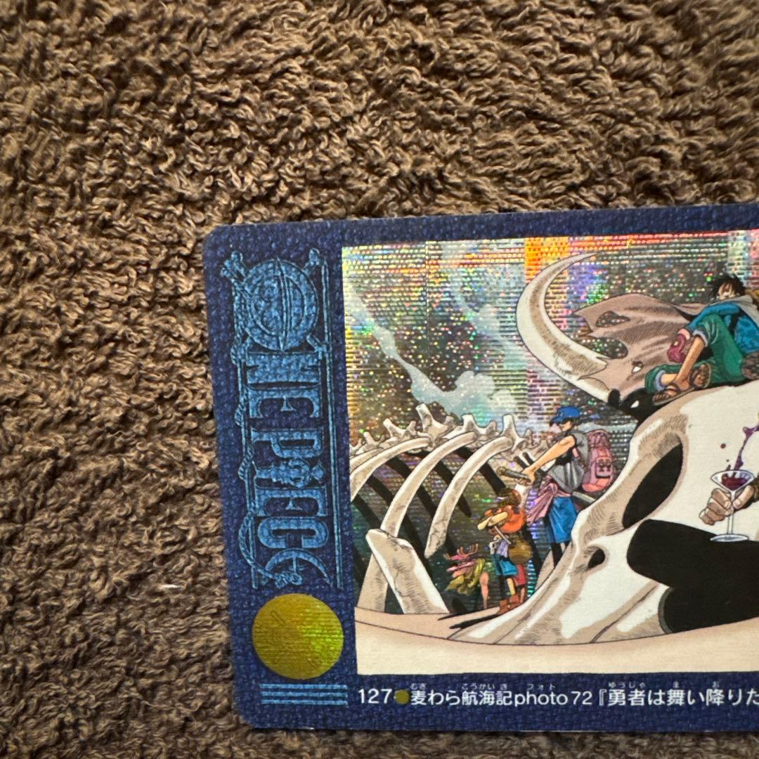 One Piece Visual Adventure Series No.127 Straw Hat Marine Diary Photo72 card front view with used condition
