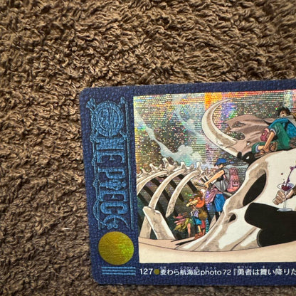 One Piece Visual Adventure Series No.127 Straw Hat Marine Diary Photo72 card front view with used condition