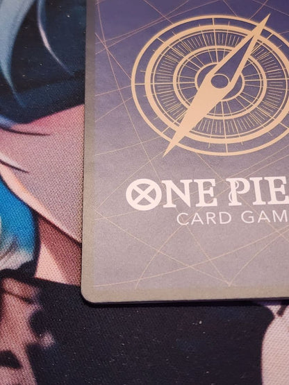 One Piece Energy SP OP05-100 trading card showing the character Energy from the One Piece series