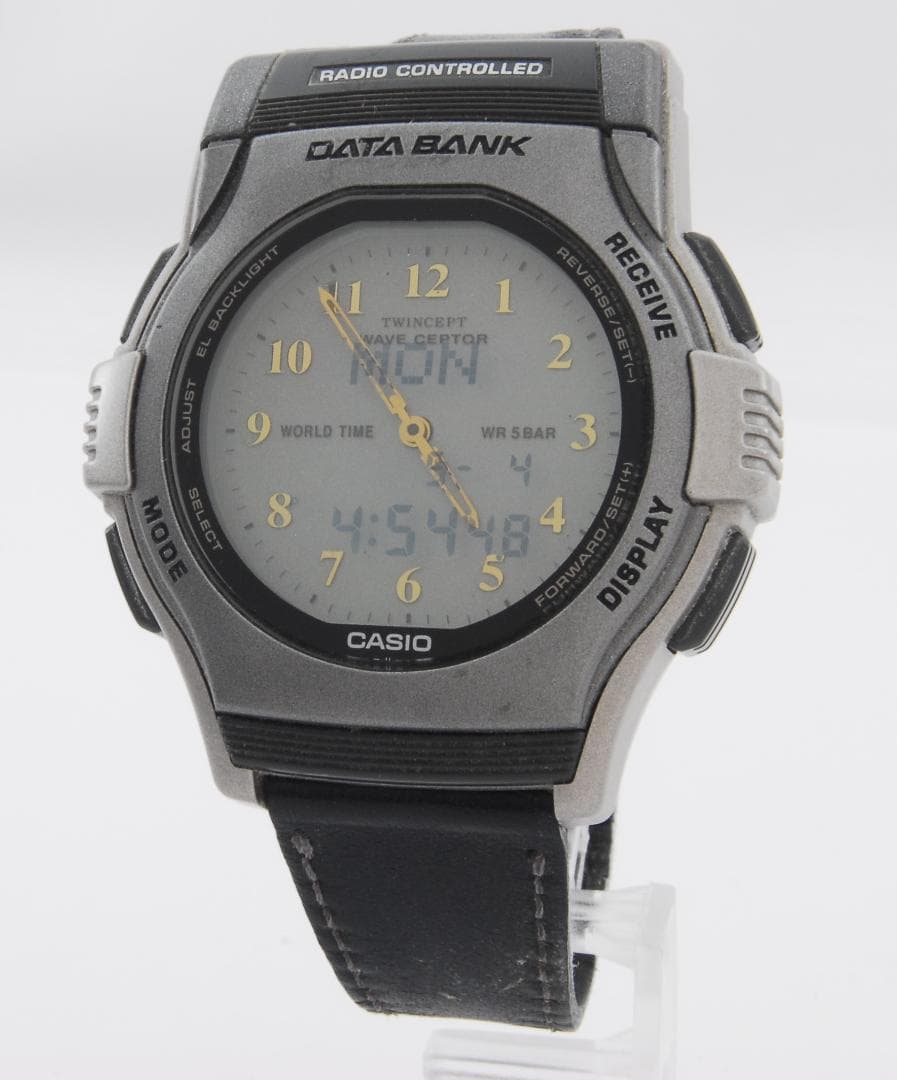 Casio Data Bank Twincept Radio-Controlled Watch FKT-2000 Silver — Japan Import