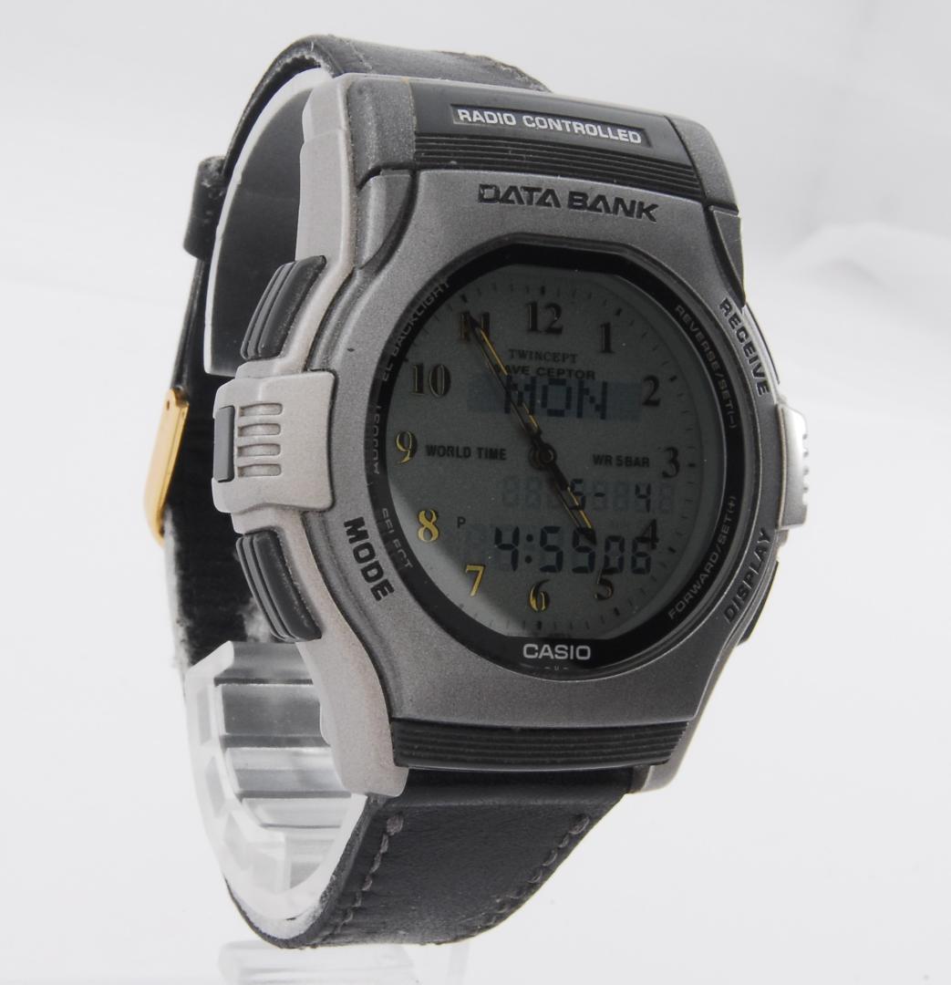 Casio Data Bank Twincept Radio-Controlled Watch FKT-2000 Silver — Japan Import
