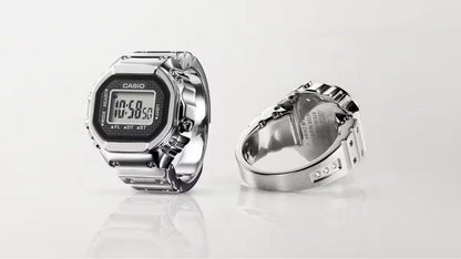 Casio Ring Watch CRW-001-1JR Silver Model 22 Size Digital LED Backlight Watch — Japan Import