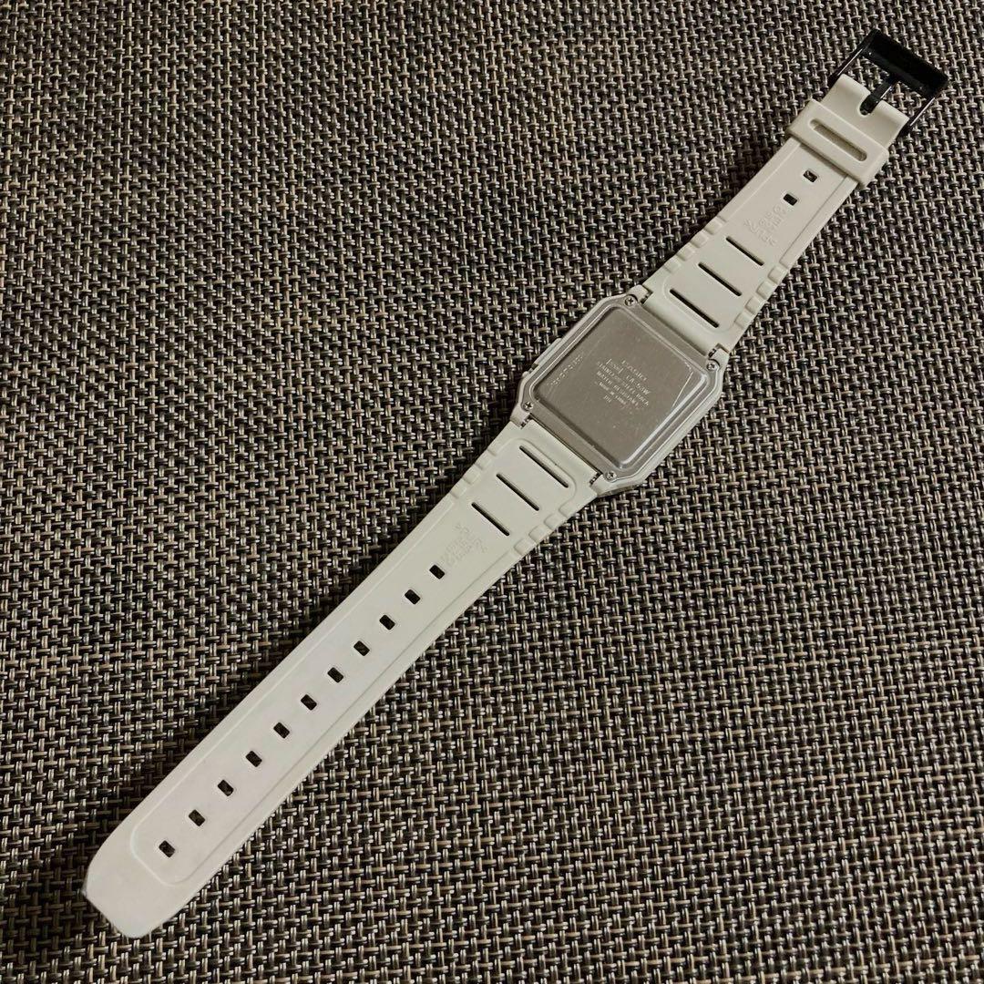 Casio Data Bank Calculator Watch White 8-Digit with Battery Replaced — Japan Import