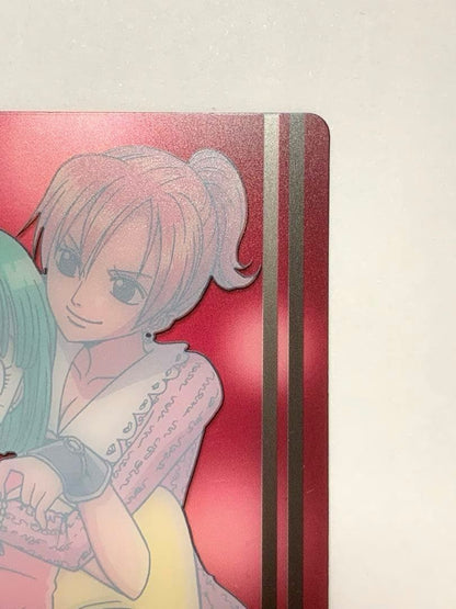 Bandai Dragon Ball X One Piece Morinaga Wafer Card No.012 featuring Bulma and Nami from Japan import
