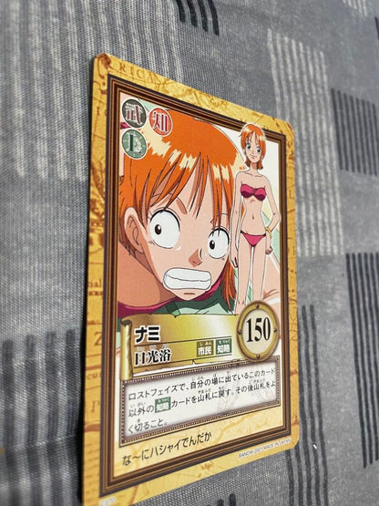 Used One Piece Nami Sunbathing Hyper Battle C370 figure showing character in bright outfit on a sunbed