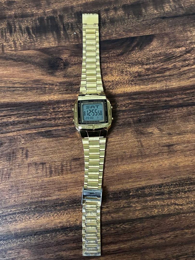 Casio Data Bank Digital Dual Time Watch DB-360G Gold Model — Japan Import