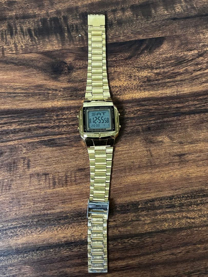 Casio Data Bank Digital Dual Time Watch DB-360G Gold Model — Japan Import