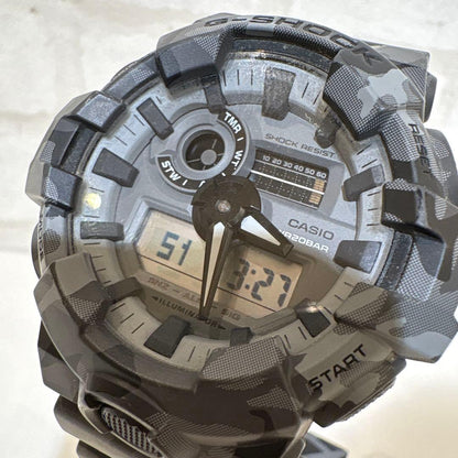 Casio G-Shock Camouflage Gray Watch with Shock Resistance — Japan Import