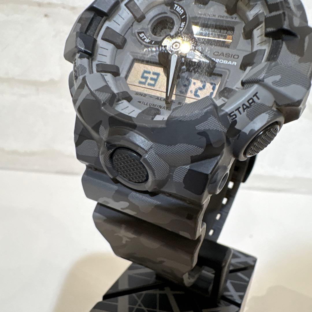 Casio G-Shock Camouflage Gray Watch with Shock Resistance — Japan Import