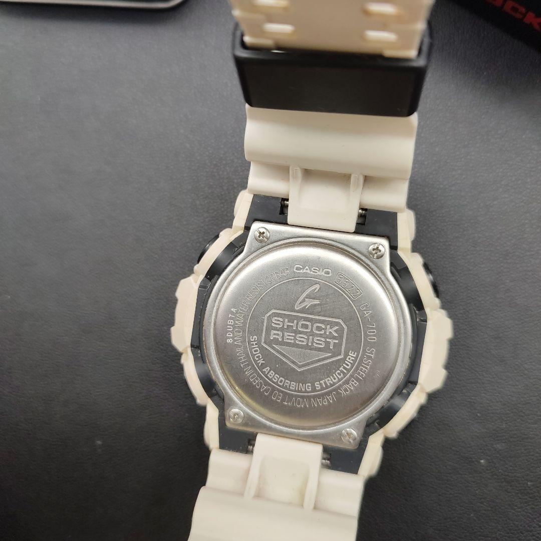 Casio G-Shock GA-700-7ADR Watch White Digital Analog Combo 20 ATM Japan Import