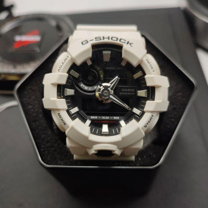 Casio G-Shock GA-700-7ADR Watch White Digital Analog Combo 20 ATM Japan Import