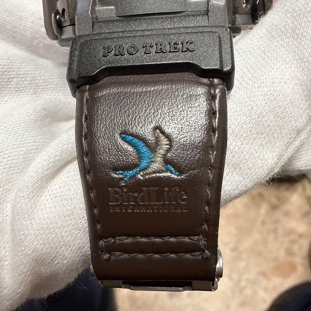 Casio Pro Trek Birdlife Model PRT-40 with Twin Sensor and Leather Band — Japan Import