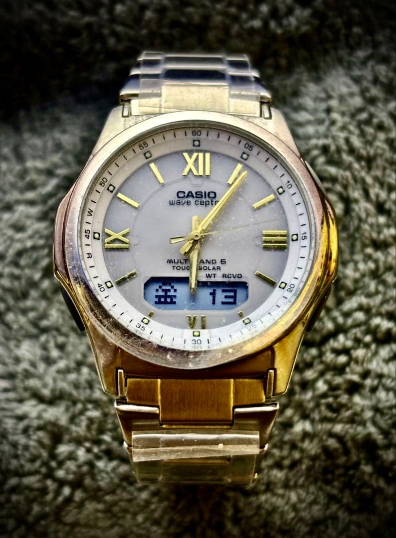 Casio Waveceptor Model 5161 Multi Band 6 Tough Solar Stainless Steel Watch — Japan Import