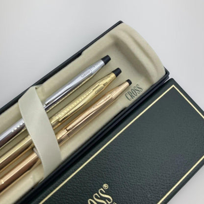 Cross Gold 14K Silver 3-Piece Ballpoint Pen Set