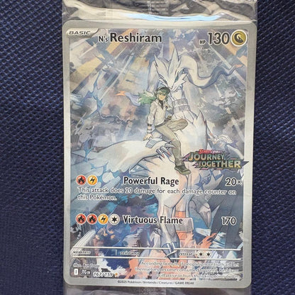 Sealed N's Reshiram Pokémon card overseas edition in English, unopened and region free
