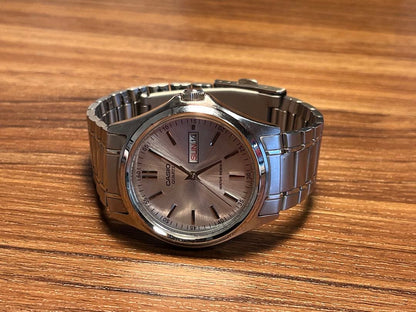 Casio MTP-1239DJ Quartz Watch with Day Date and Silver Sunray Dial — Japan Import