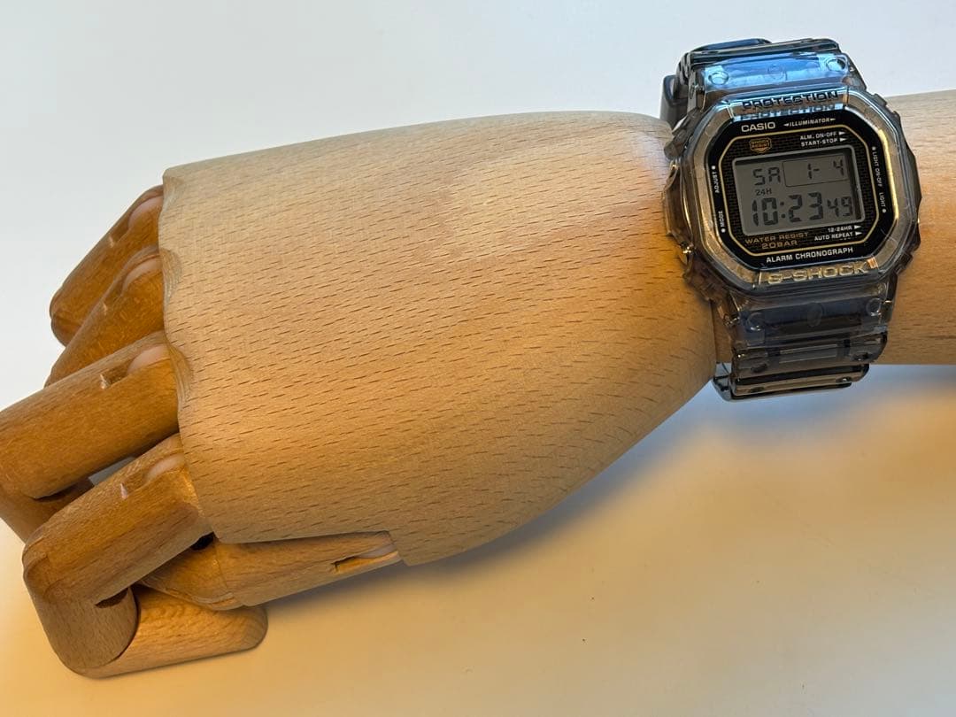 Casio G-Shock DW-5025 Original Limited Gold Skeleton Watch 25th Anniversary