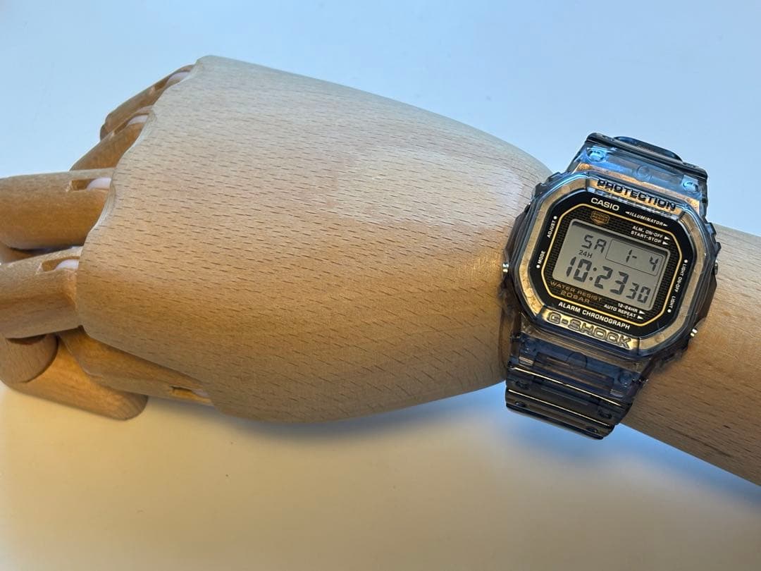 Casio G-Shock DW-5025 Original Limited Gold Skeleton Watch 25th Anniversary