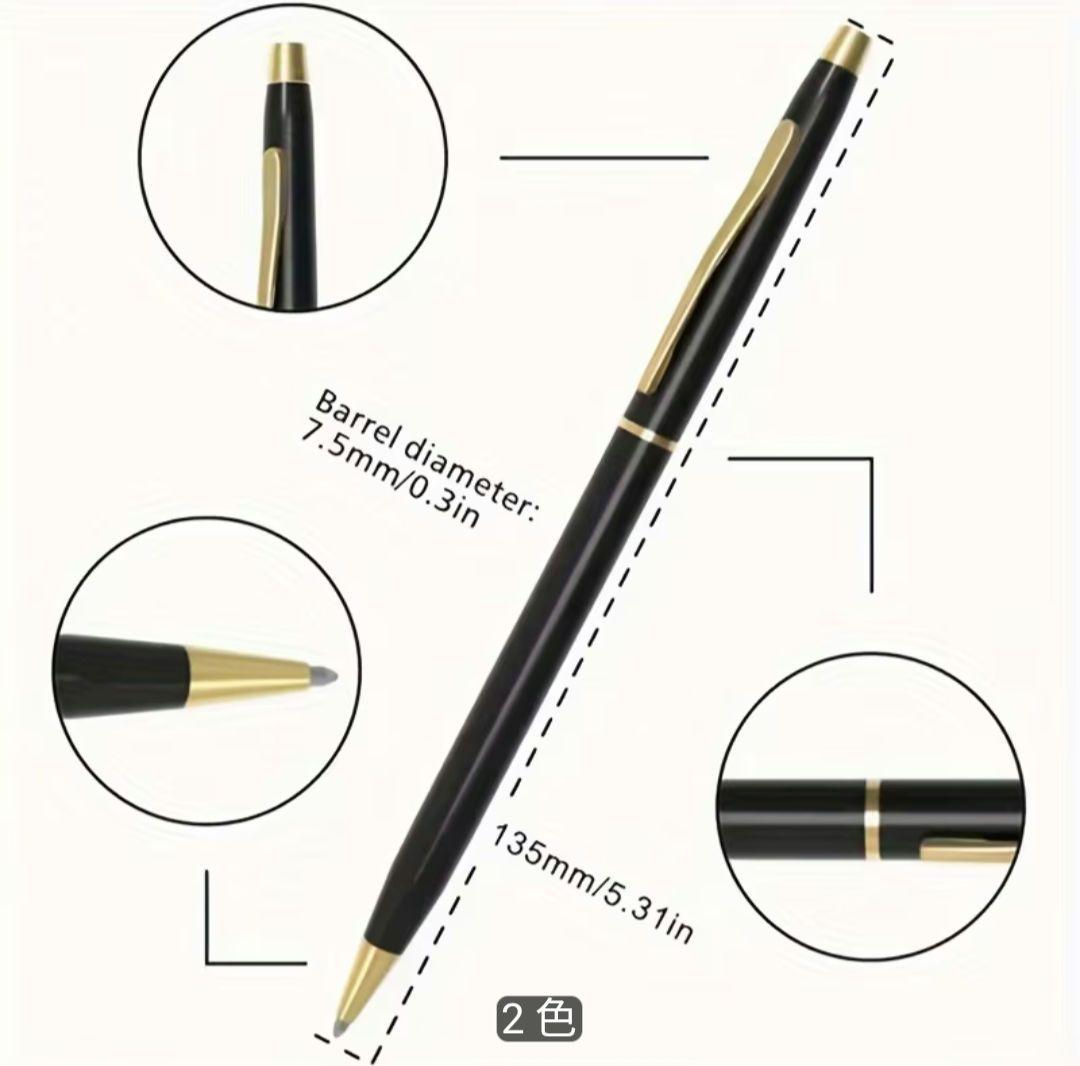 Cross Classic Design black and gold gel pen with slim body and twist mechanism