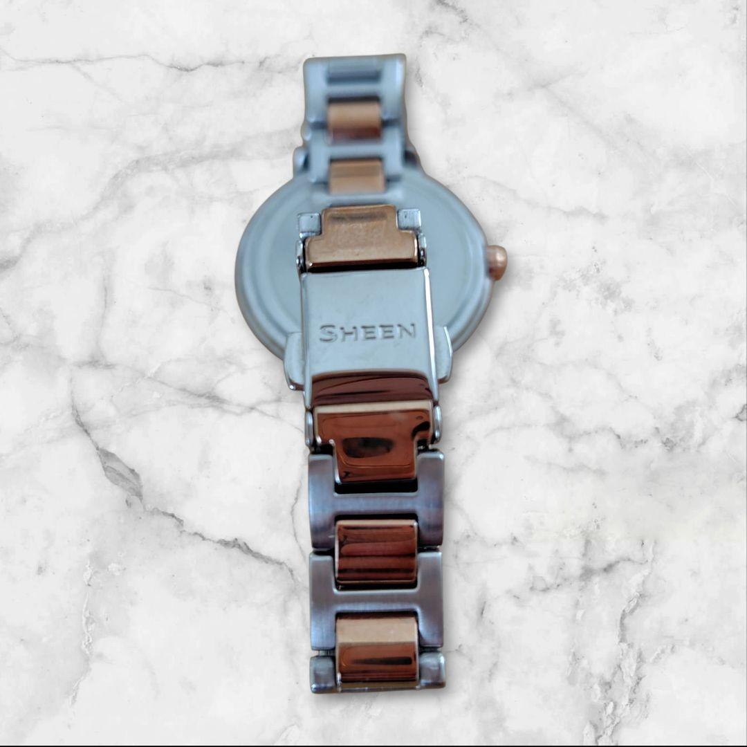 Casio Sheen Analog Watch Silver/Rose Gold — Japan Import